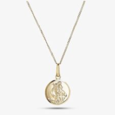 9ct Gold St Christopher and Chain