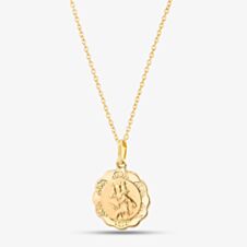 9ct Gold St Christopher and Chain SC060 CN824-18