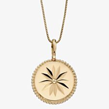 9ct Yellow Gold Wellness Symbol Necklace GP2281 GN141