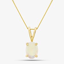 9ct Yellow Gold Oval-cut Opal Pendant J40-9676-25
