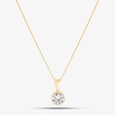9ct Yellow Gold Cubic Zirconia Necklace 1.61.3852