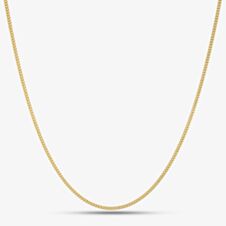 9ct Yellow Gold 18inch Light Filed Curb Chain G12FC18