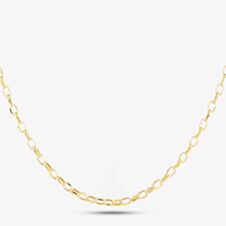 9ct Yellow Gold 18 Inch Oval Belcher Chain HOB100-18