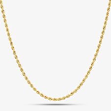 9ct Yellow Gold Rope Necklace HLRP-220-9Y