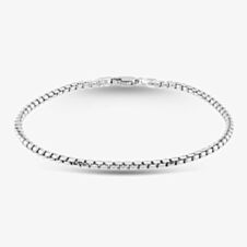 9ct White Gold 7.5 Inch Box Chain Bracelet HRBP-250-9W-7.5