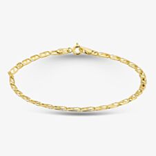 9ct Yellow Gold 7 Inch Oval Link Chain Bracelet BBE020Y