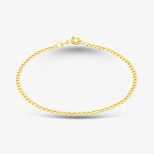 9ct Yellow Gold 18cm Curb Chain Bracelet 1.23.0181