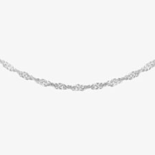 9ct White Gold 18 Inch Twist Curb Chain 5.13.6584