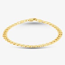 9ct Yellow Gold Flat Curb Chain Bracelet SUFC-580-9Y-8.5