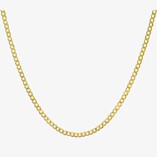 9ct Yellow Gold 18 Inch Curb Chain Necklace UFC100 18~