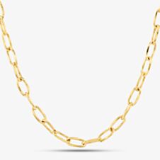 9ct Yellow Gold 20 Inch Diamond Cut Oval Belcher Necklace 1.19.0505