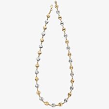 9ct Two Colour Gold Multi Disc Necklace GN330
