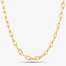 9ct Yellow Gold Oval Link Necklace CA001-18