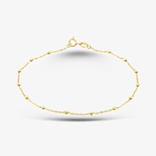 Gold Classic 9ct Yellow Gold Diamond Cut Ball Trace Bracelet 1.23.7901