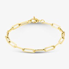 9ct Yellow Gold Elongated Oval Link Bracelet CA017-07