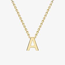 9ct Yellow Gold Mini Initial A Necklace 1.19.0150