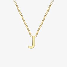 9ct Yellow Gold Mini Initial J Nceklace 1.19.0159