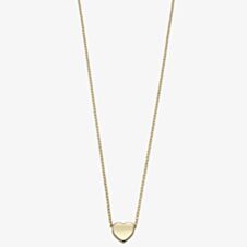  9ct Gold Plain Heart Necklace GN309