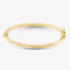 9ct Yellow Gold Twist Oval Baby Bangle 1.36.0071