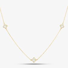 9ct Yellow Gold Mother Of Pearl Petal Necklace 1.19.1600