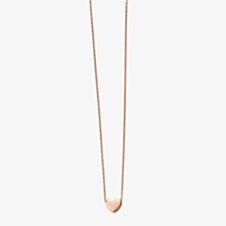 9ct Rose Gold Heart 17 Inch Necklace GN235