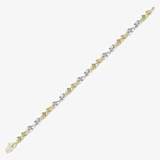 9ct Two Colour Gold Fancy Infinity Bracelet BR503-07