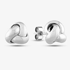 9ct White Gold Knot Stud Earrings 5.55.6249