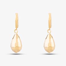 9ct Yellow Gold Teardrop Dropper Earrings ER966