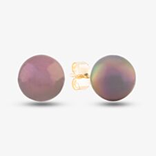 9ct Yellow Gold Black Akoya Pearl Stud Earrings EOZ107PL/B