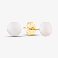 9ct 5.5 x 6mm Drilled Freshwater Pearl Stud Earrings EOZ106SD