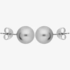 9ct White Gold 8-8.5mm Grey Freshwater Pearl Stud Earrings EOZ110RF-G