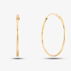9ct Yellow Gold Sleeper Hoop Earrings SE929