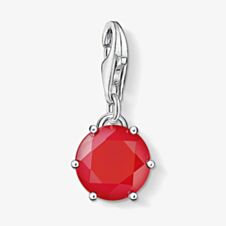 THOMAS SABO Silver July Red Synthetic Coral Charm 1260-590-10