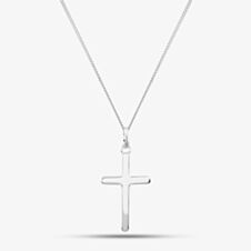 Silver Plain Cross Pendant P177 N2326