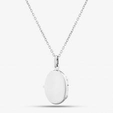 Engravables- Silver Plain Oval Locket P-31066
