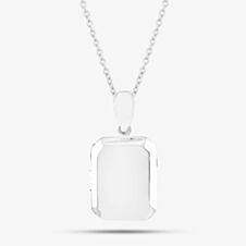 Engravables- Silver Plain Rectangular Locket P-31086