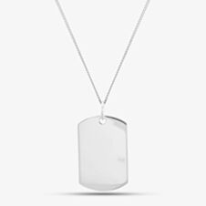 Sterling Silver Double Dog Tag Necklace P038 N206