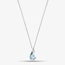 Silver Blue Topaz Necklace GK-P146T
