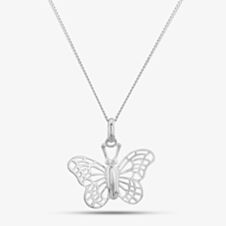 Silver Filigree Butterfly Pendant 8-63-0929