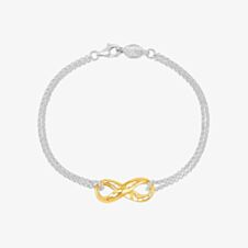 Dower & Hall Two Colour Entwined Infinity Chain Bracelet EWB22-S