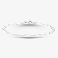 Sterling Silver 7.5 Inch Diamond Cut Paper Chain Bracelet 8.26.0491