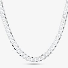Silver 20 Inch Flat Curb Chain SUFC-880-AG-20
