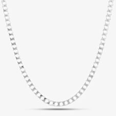 Sterling Silver 20 Inch Square Curb Chain SSLC-410-AG-20
