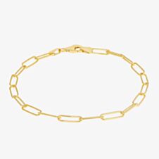 LUXE Silver Gold Plated Paperlink Chain Bracelet 8.26.0351