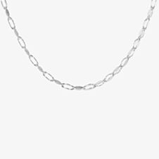 Silver Textured Oval Paperlink Chain 8.10.0754