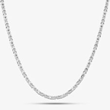 Sterling Silver 2.5mm Square Byzantine Chain S1059-18