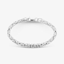 Sterling Silver 4.2mm Byzantine Chain Bracelet S1061-08