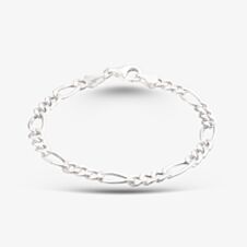 Sterling Silver Hollow Figaro Chain Bracelet 8.25.0172