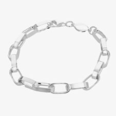 Sterling Silver Large Paper link Chain Bracelet  8.26.0614