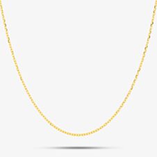 Sterling Silver Gold Plated 18 Inch Curb Chain CA4DC040/0.45